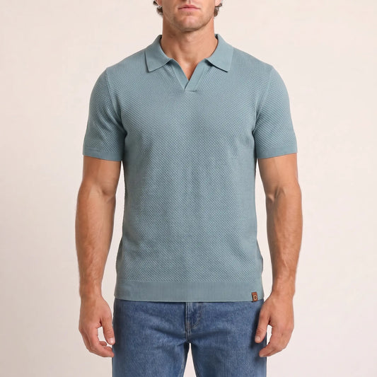 The Mayfair Textured Knit Polo