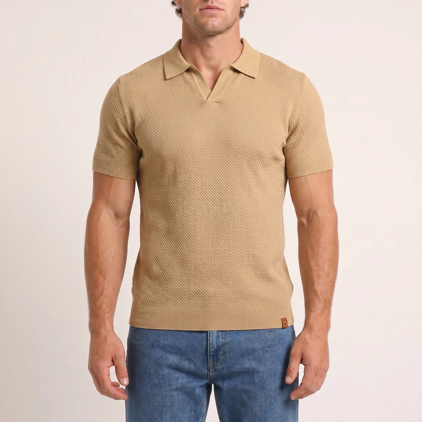 The Mayfair Textured Knit Polo