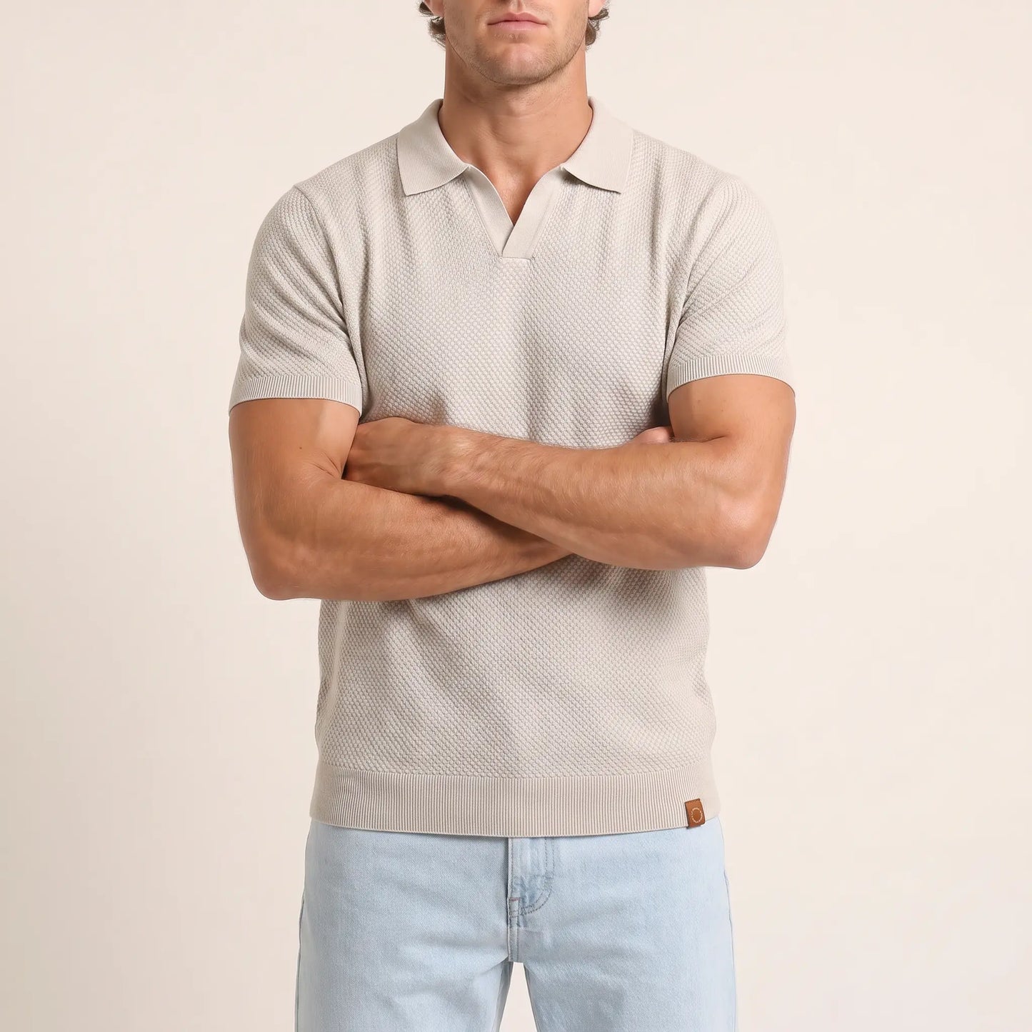 The Mayfair Textured Knit Polo