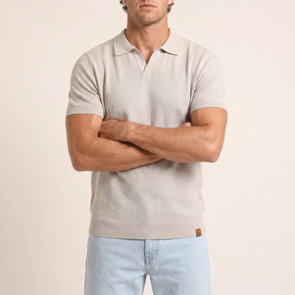The Mayfair Textured Knit Polo