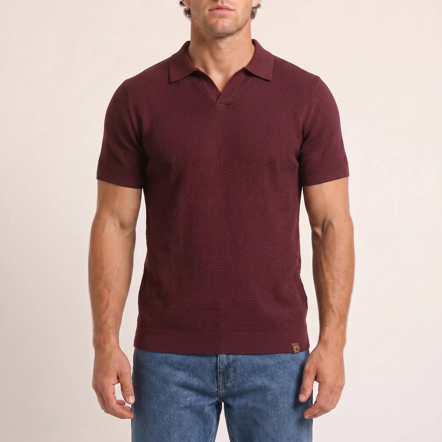The Mayfair Textured Knit Polo