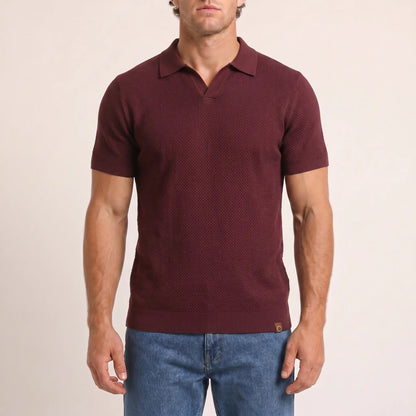 The Mayfair Textured Knit Polo